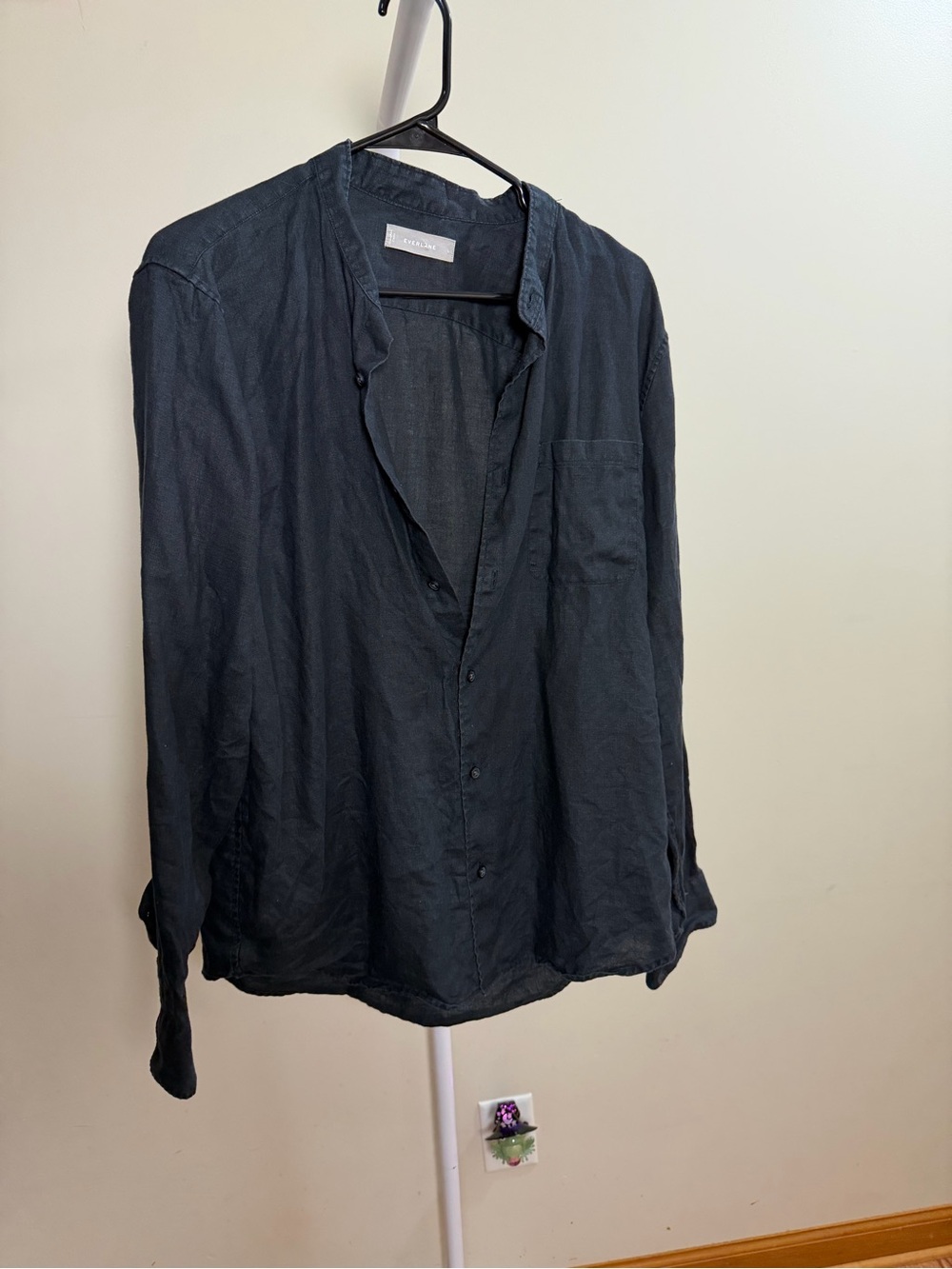 EVERLANE women’s navy blue  Button-Up Shirt size L